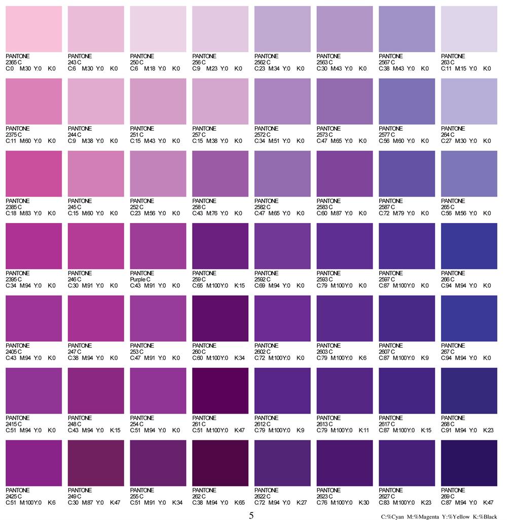 Pantone color numbers-005