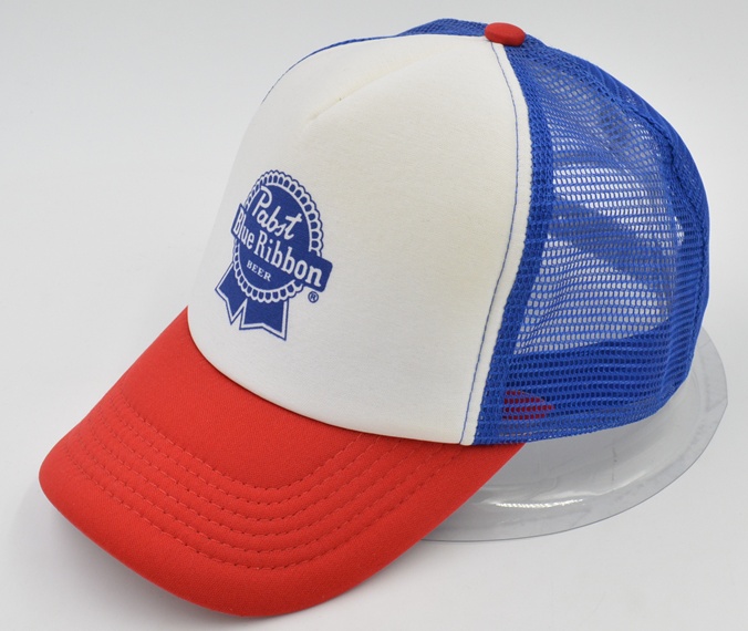 Printed logo foam trucker cap