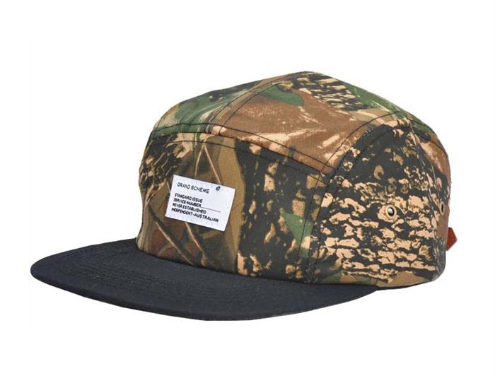 Camo 5 panel hat