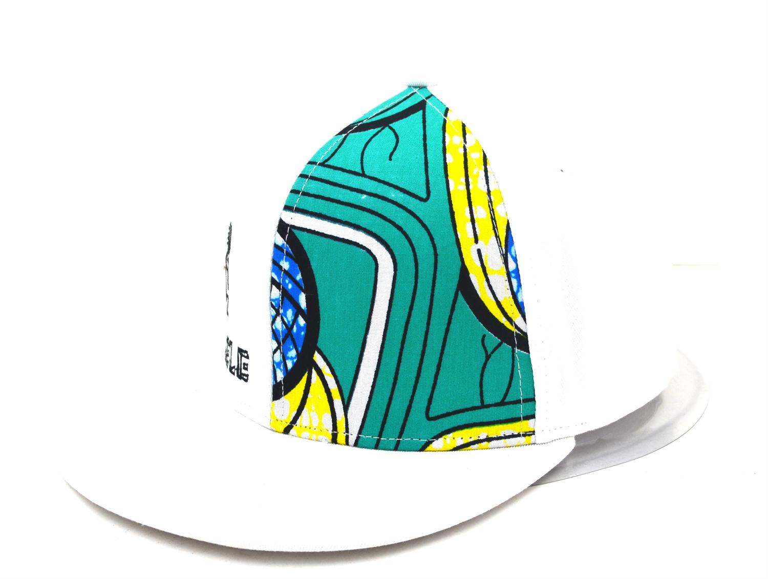 Fitted flatbrim cap with custom design embroidery logo