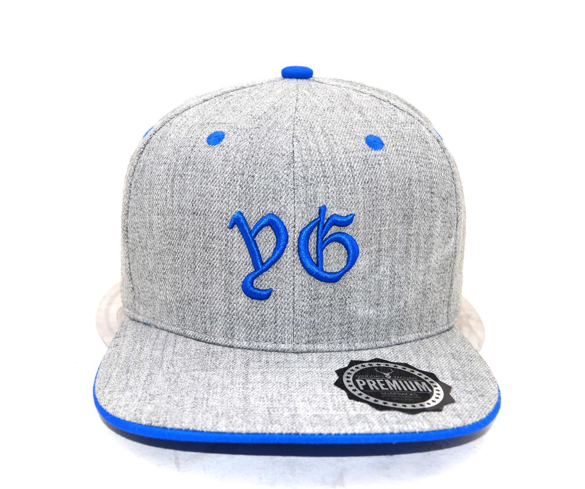 Wool and acrylic snapback cap with custom logo