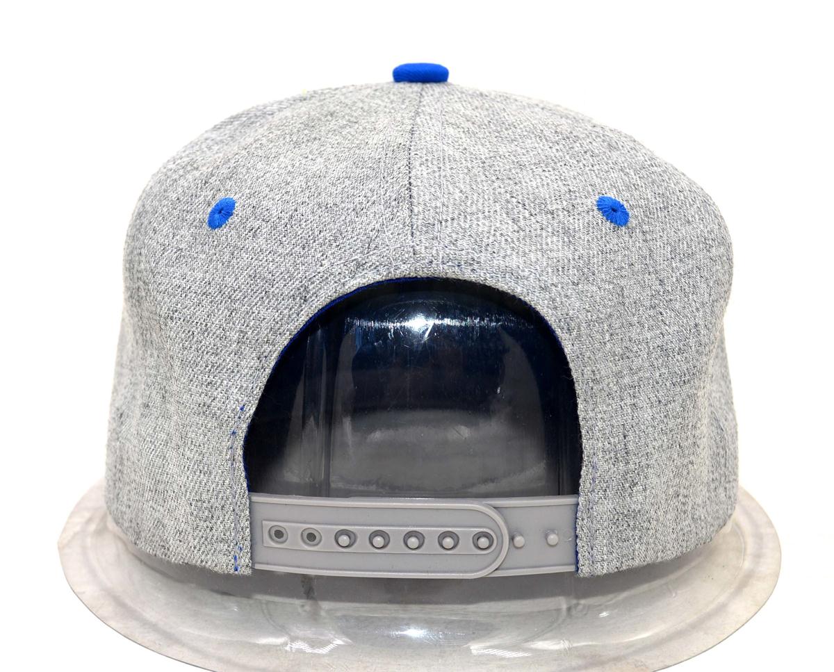 Wool and acrylic snapback cap with custom logo