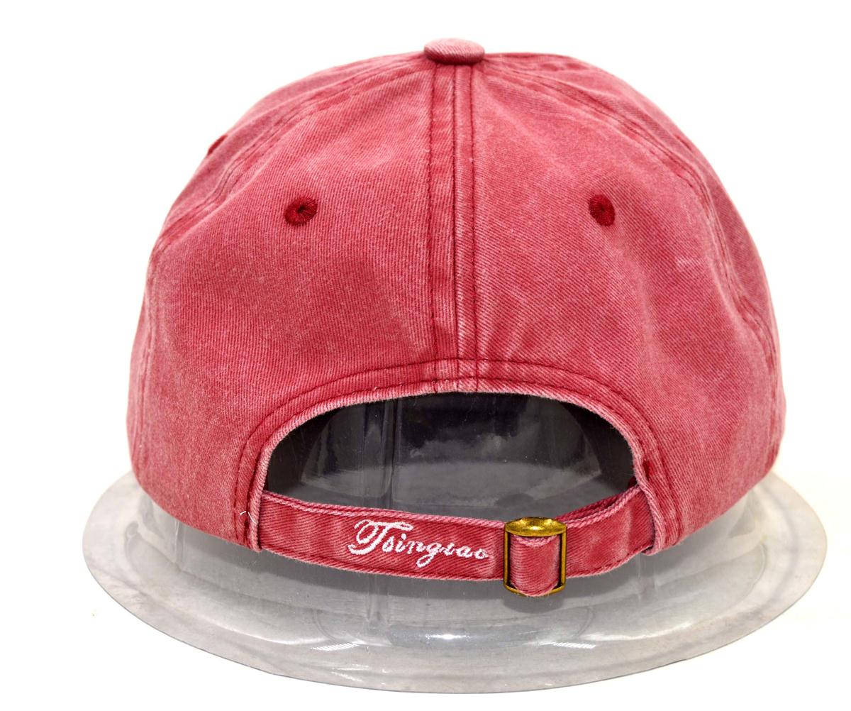 Washed cotton baseball cap with embroidery logo