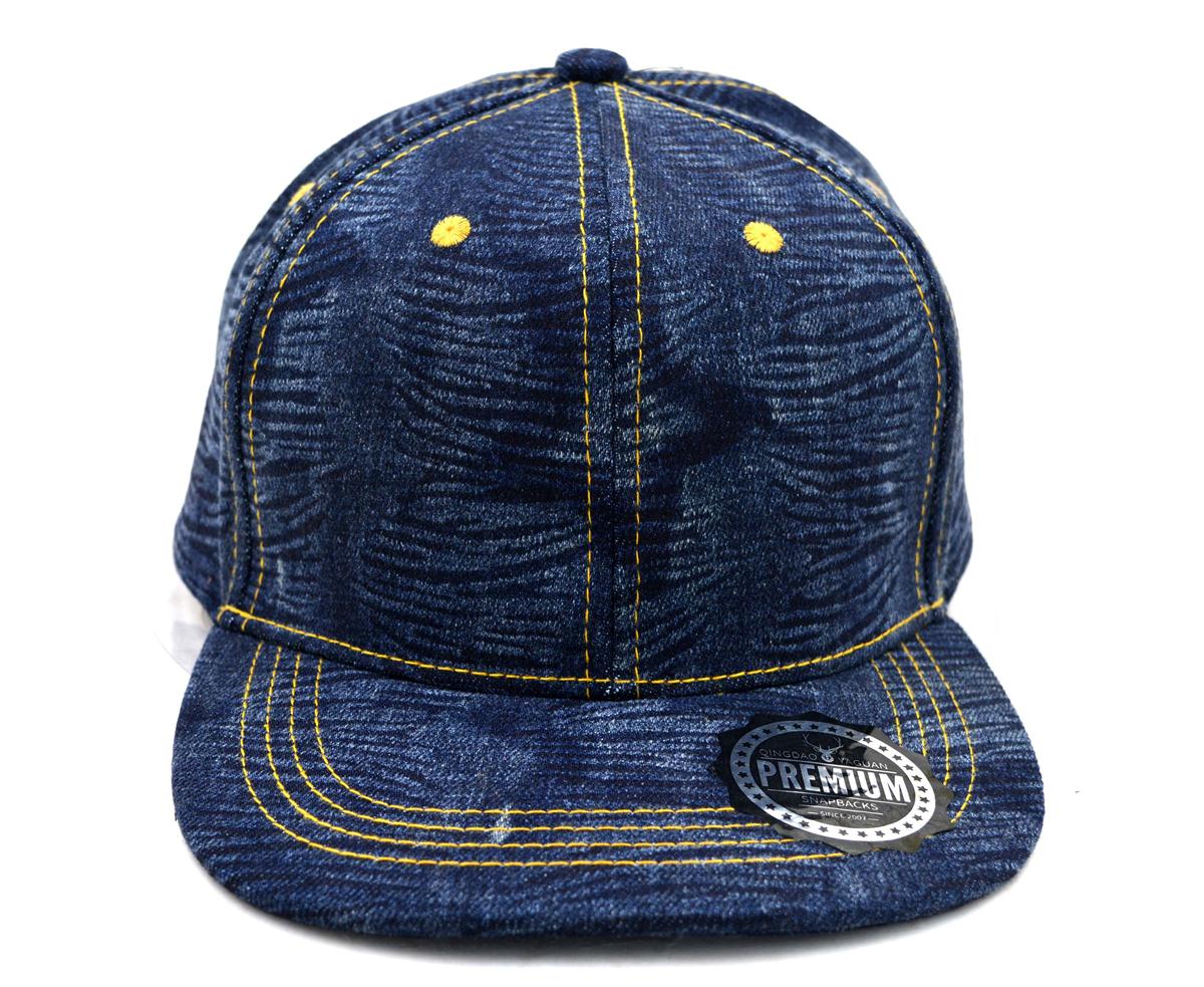 Fahion custom Embroidery denim snapback cap