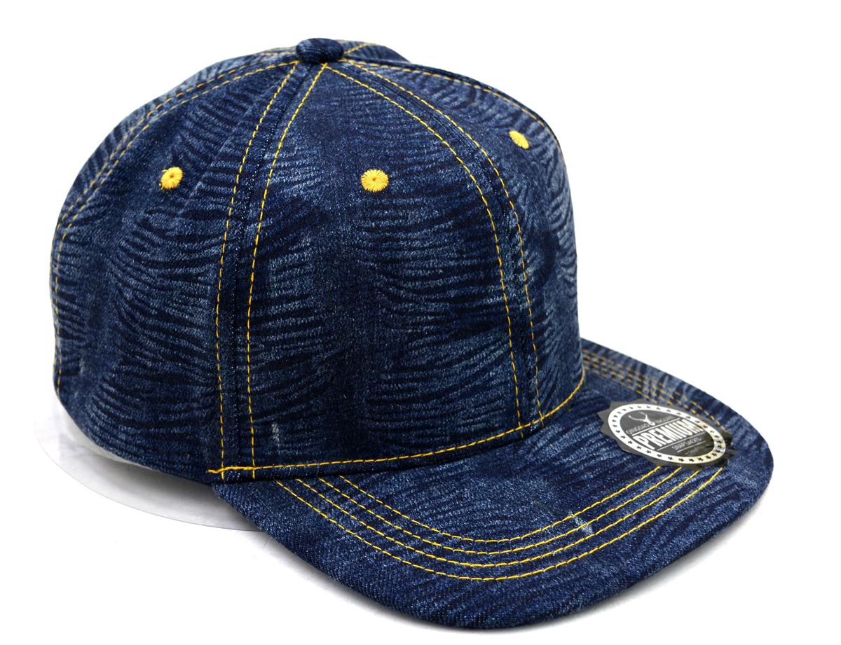Fahion custom Embroidery denim snapback cap