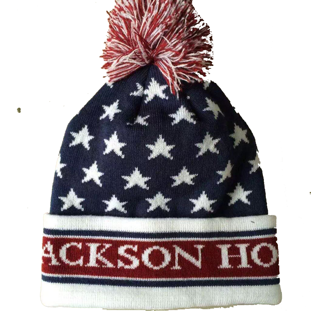 Jacquard beanie hats with custom logo