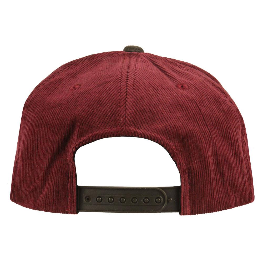 Corduroy embroidery snapback cap