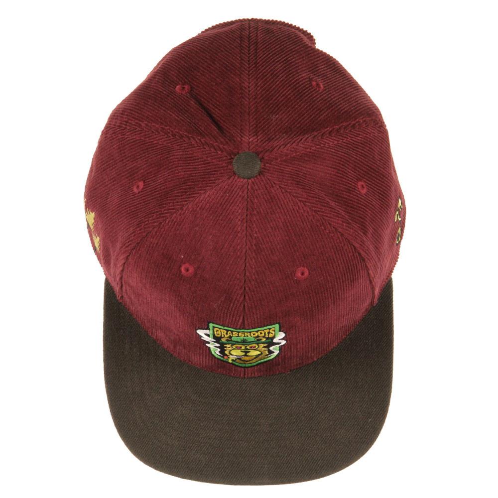 Corduroy embroidery snapback cap
