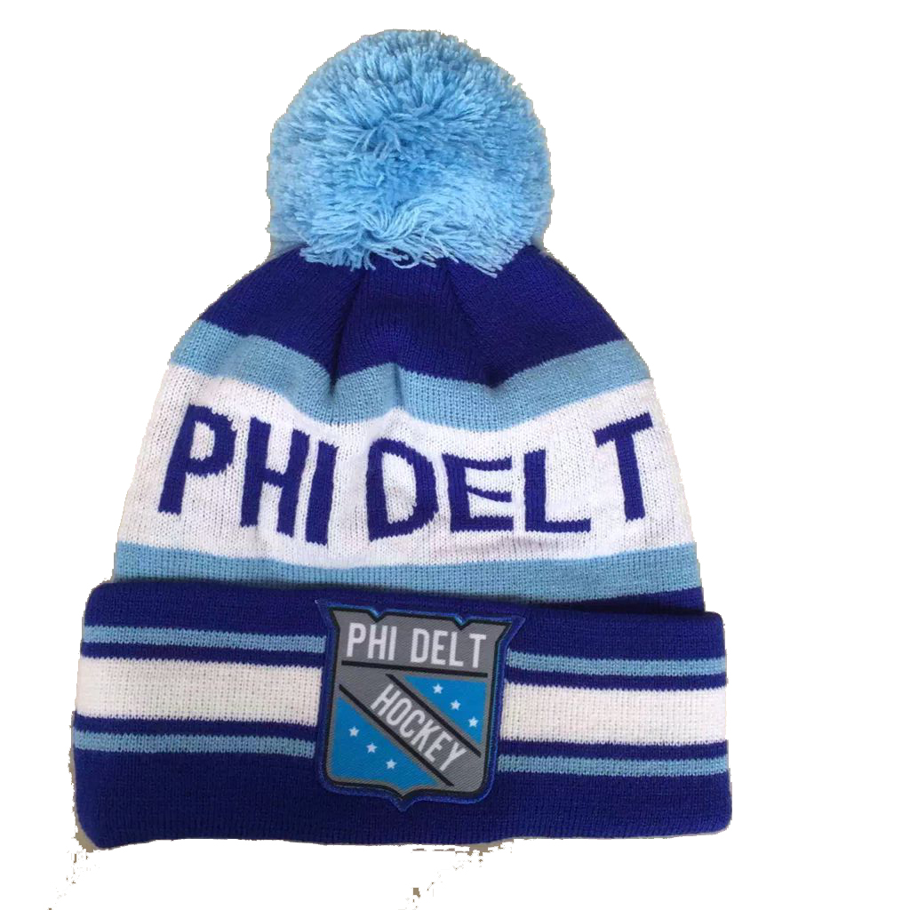 Pompom beanie hats custom logo