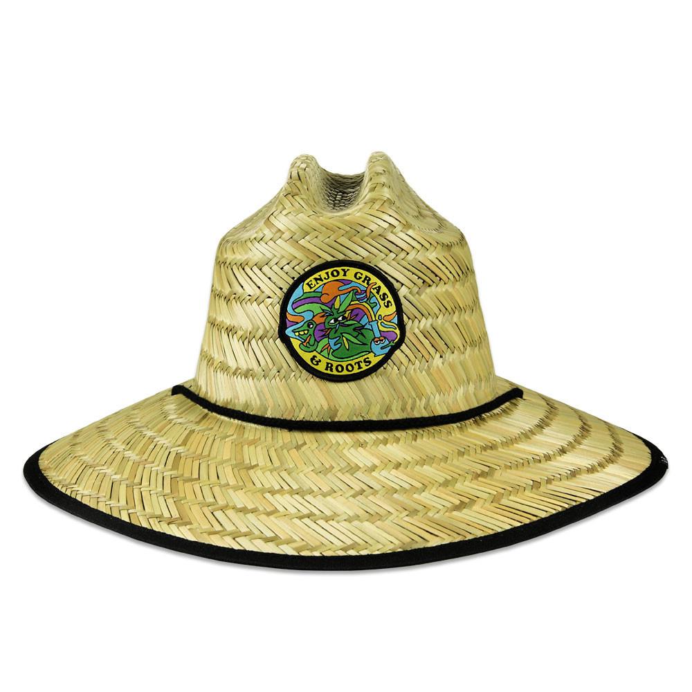 Natural wide brim straw hats