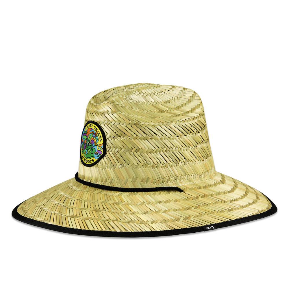 Natural wide brim straw hats