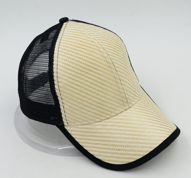 Straw 6 panel mesh cap