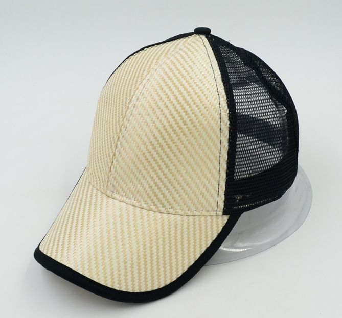 Straw 6 panel mesh cap