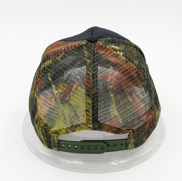Camo mesh trucker cap 5 panel foam trucker cap