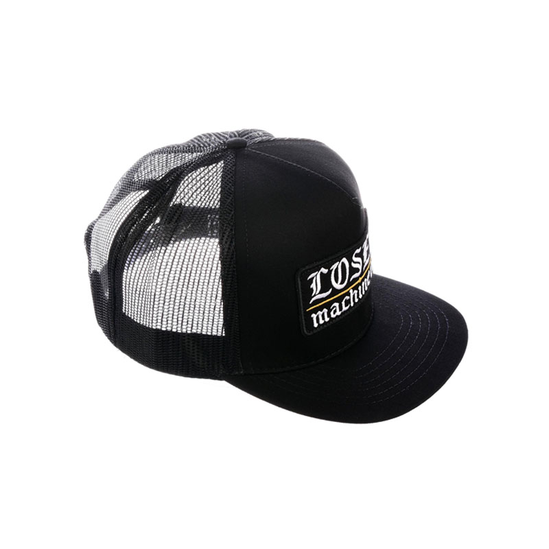 Custom 5 panel cotton trucker cap with embroidery patch design