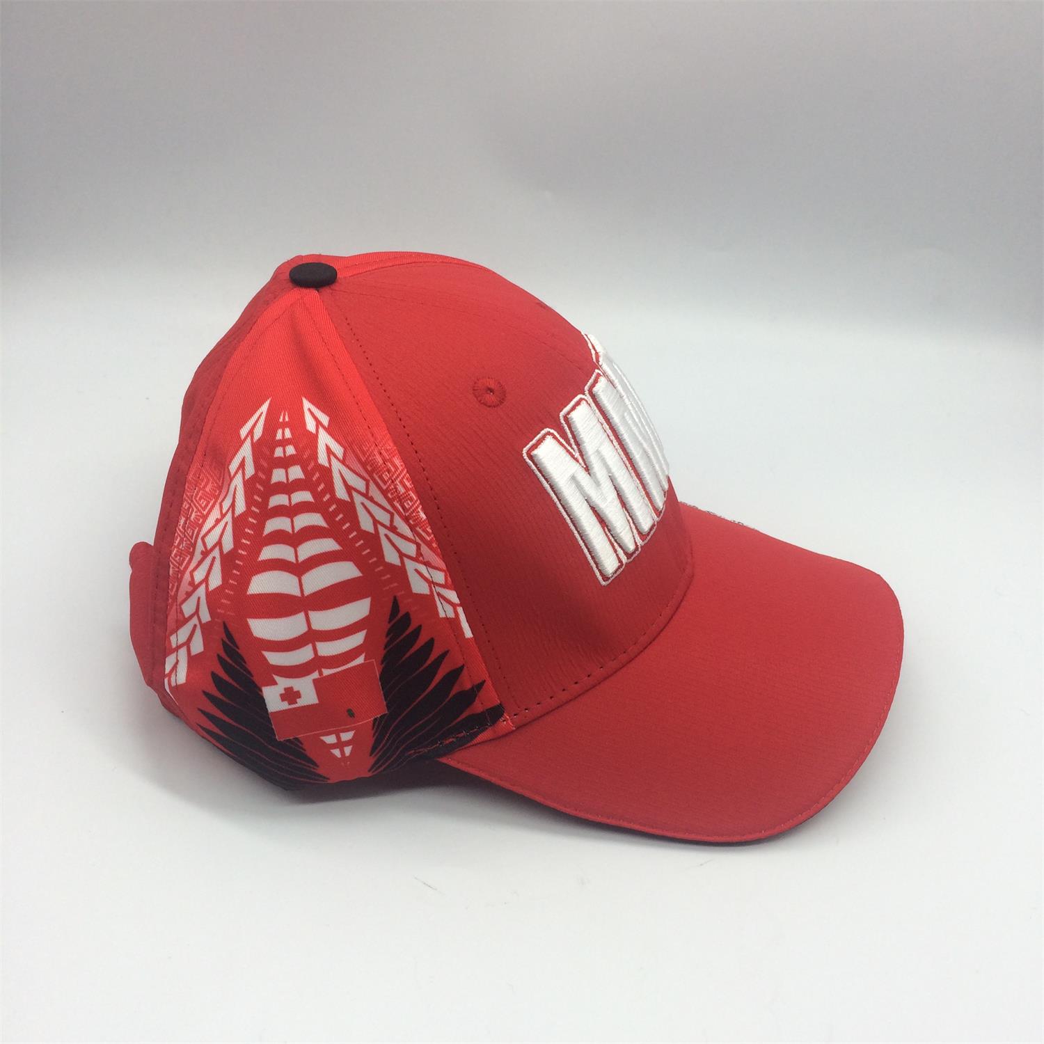 6 panel sublimated baseball cap with 3D embroidery logo