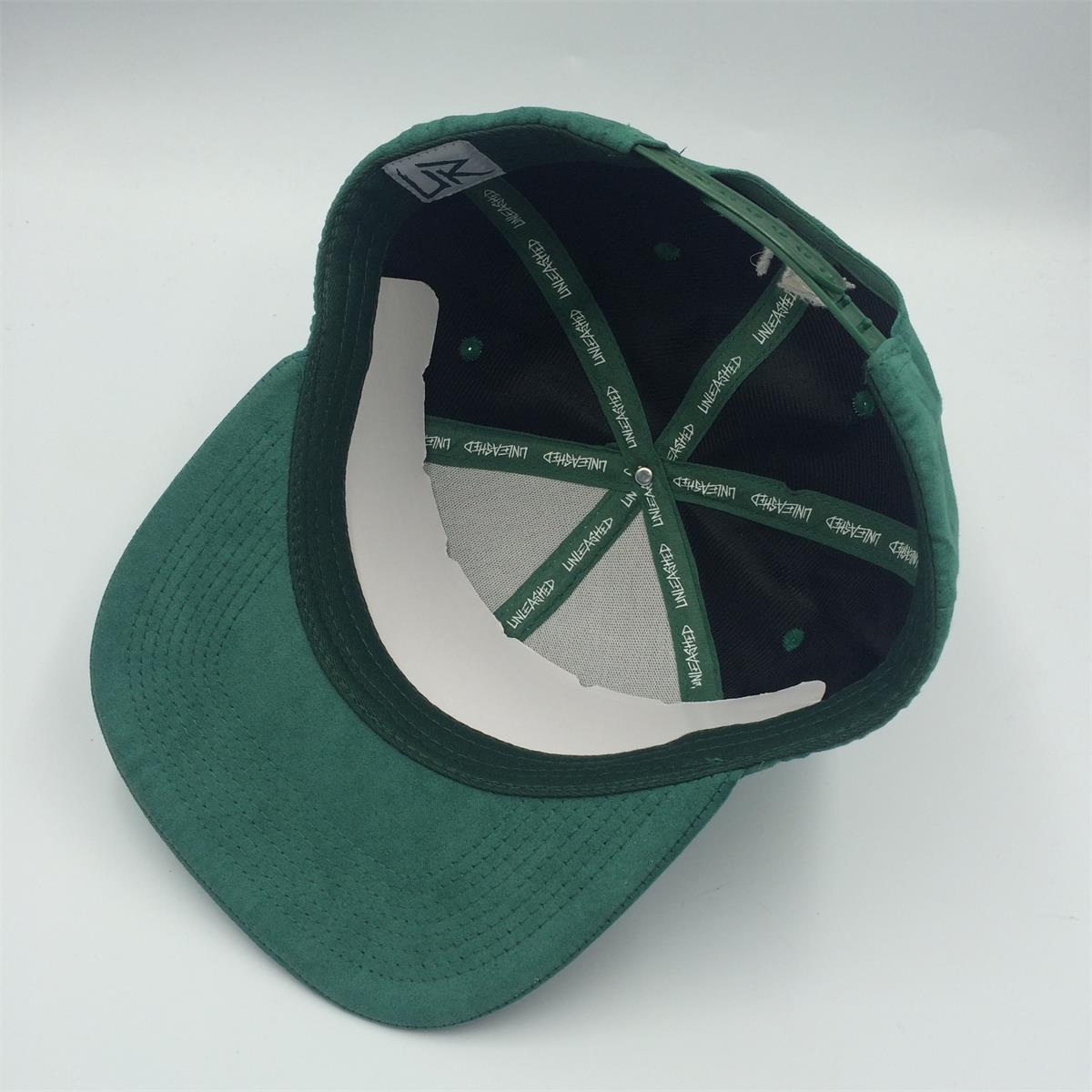 Suede flat brim snapback cap custom 3D embroidery