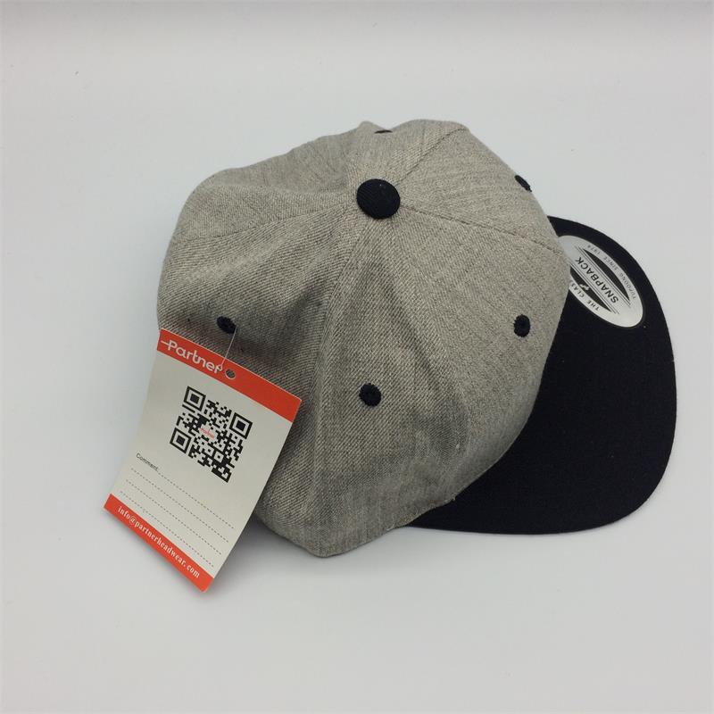 wool acrylic snapback cap with embroidery patch