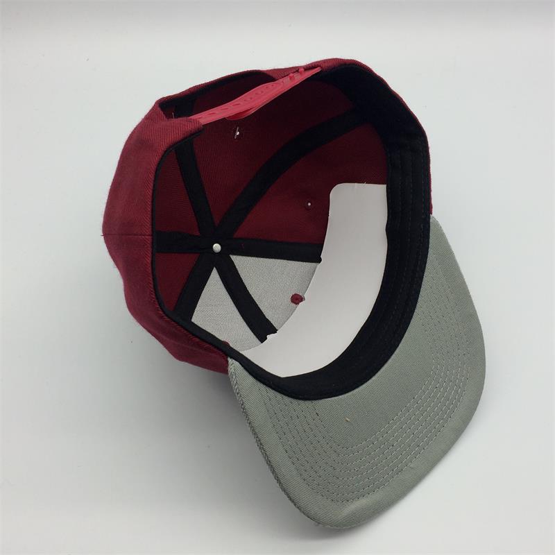 wool acrylic snapback cap with embroidery patch