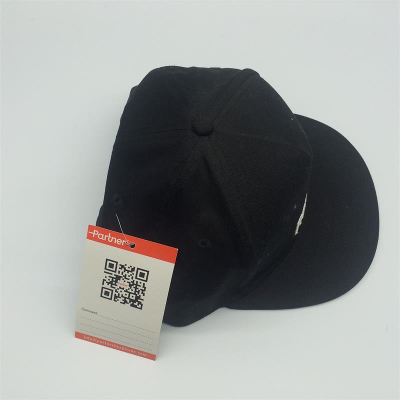 5 panel cotton snapback cap with 3D embroidery