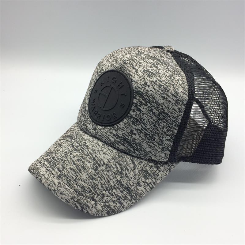 sublimated trucker cap leather patch design
