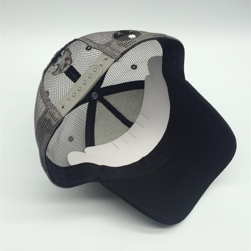 5 panel cotton trucker mesh cap 3D embroidery