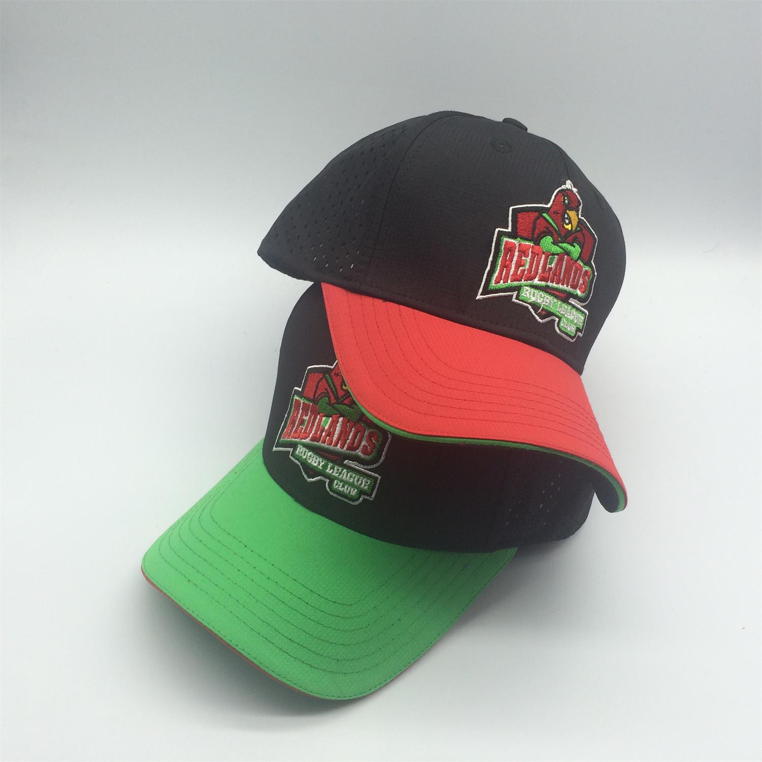 ripstop baseball cap embroidery logo back panels laser holes