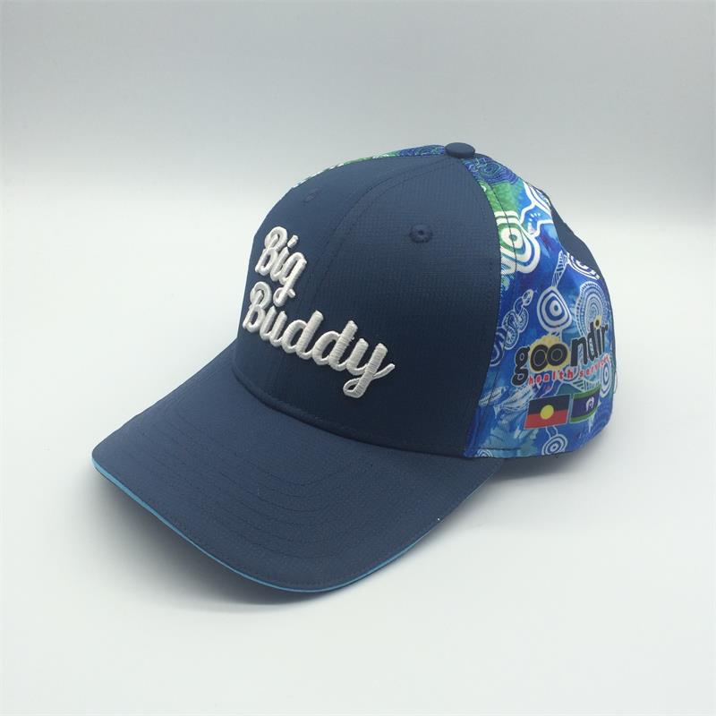 6 panel sublimated baseball cap with 3D embroidery logo