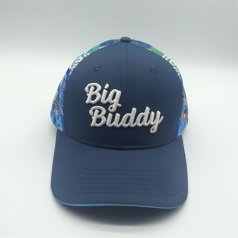 6 panel sublimated baseball cap with 3D embroidery logo