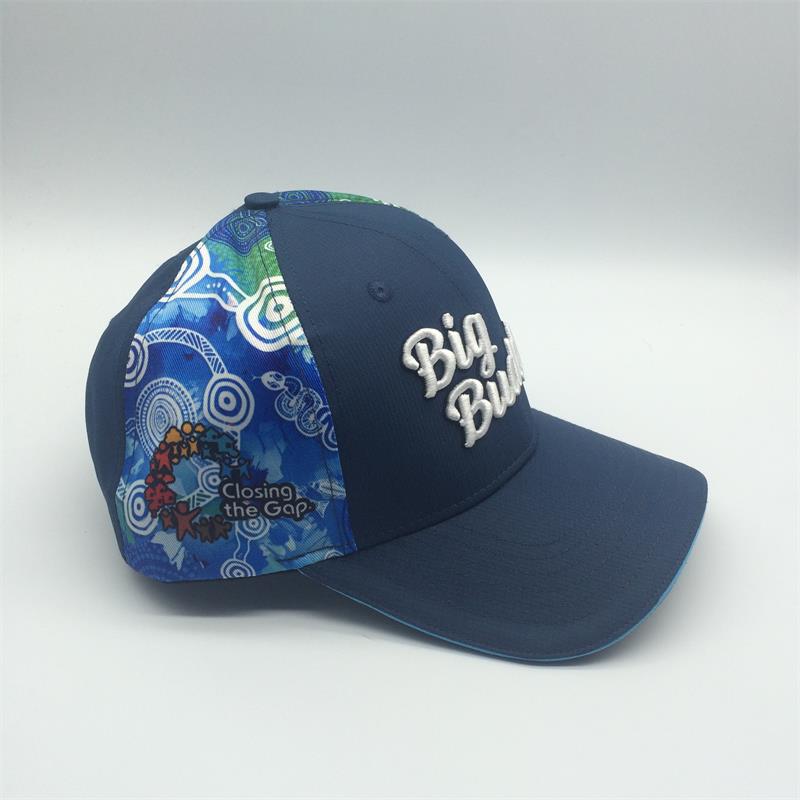 6 panel sublimated baseball cap with 3D embroidery logo