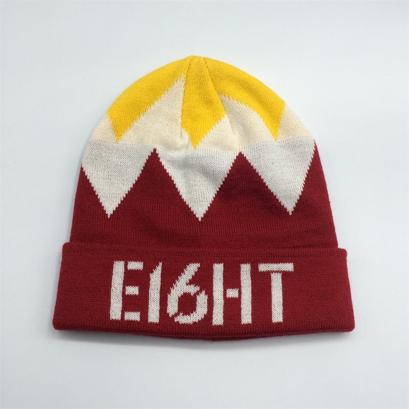 Beanies With Custom Embroidery Oem Acrylic Wholesale Knitted Winter Hats Custom Beanie