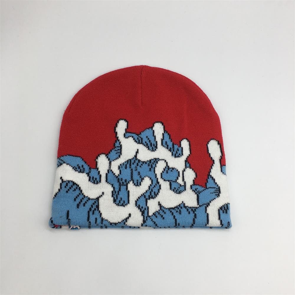 Beanies With Custom Embroidery Oem Acrylic Wholesale Knitted Winter Hats Custom Beanie