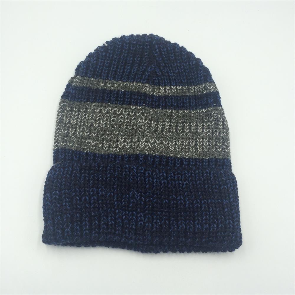 Double Layer Winter Fleece Lined Cable Knitted PomPom Beanie Hat Custom Fur Ball Beanie